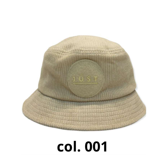 JUST HAT BUCKET HAT CORDUROY COL. 001 ECRU